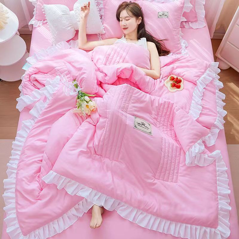 1/3Pc Korean Princess Ruffles  - Embroidery Quilt Cover 리뷰 및 가격