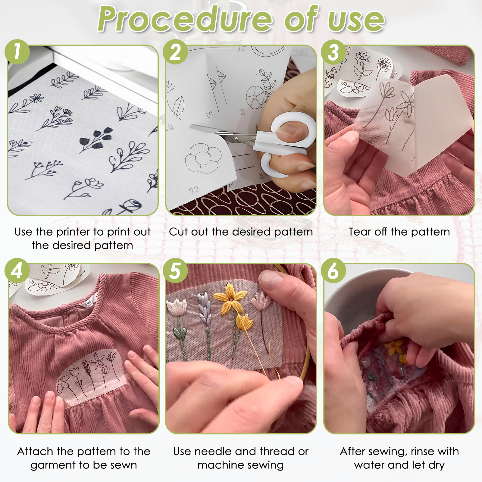 10/5Pcs Sticky Water Soluble E - Embroidery Web 리뷰 및 가격