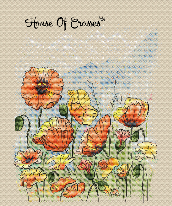 Cross stitch Kit 14CT Canvas C - Embroidery Yellow Flower 리뷰 및 가격