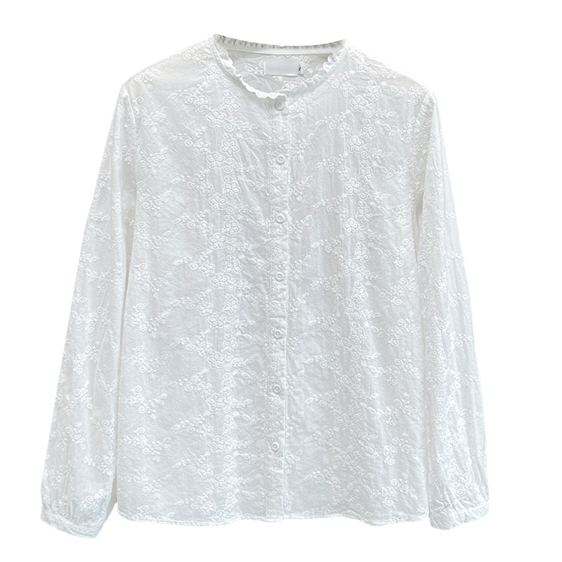 Plus Size Women's Blouses 2025 - Embroidery Cotton Shirt 리뷰 및 가격