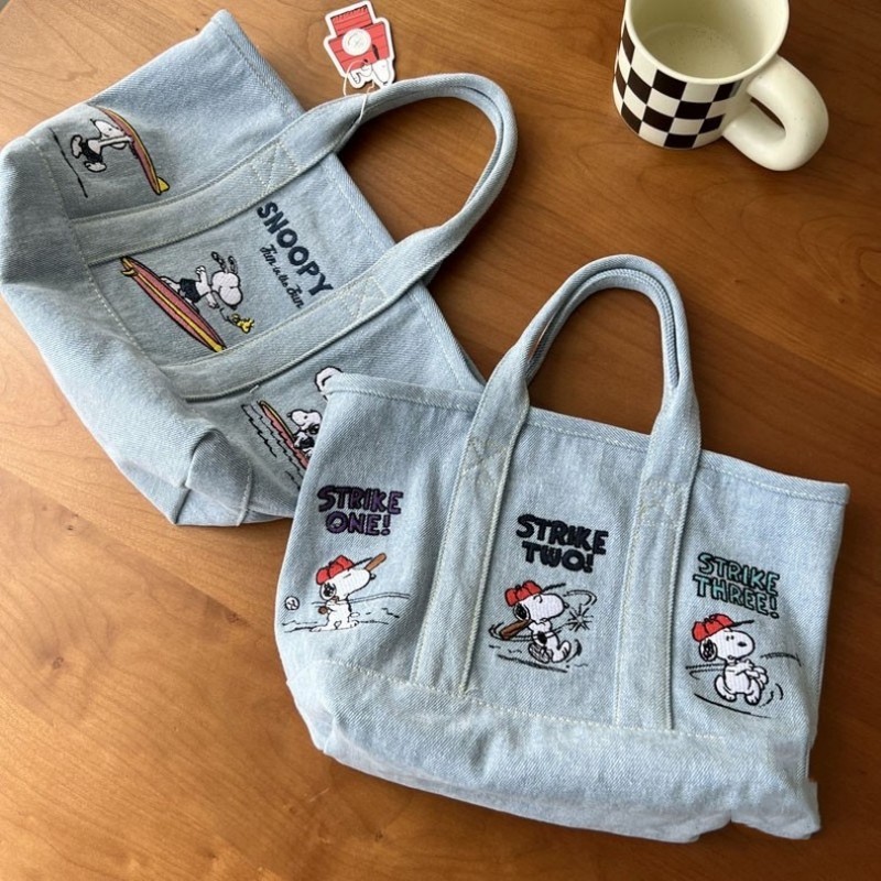 Snoopy Canvas Bag Cute Embroid - Embroidery Xmas 리뷰 및 가격
