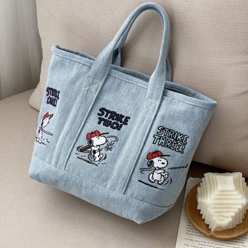 Snoopy Canvas Bag Cute Embroid - Embroidery Xmas 리뷰 및 가격