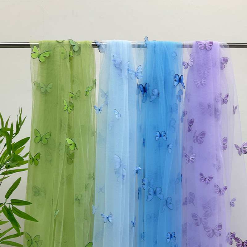 3D Butterfly Embroidery Tulle  - Embroidery Net Dress 리뷰 및 가격