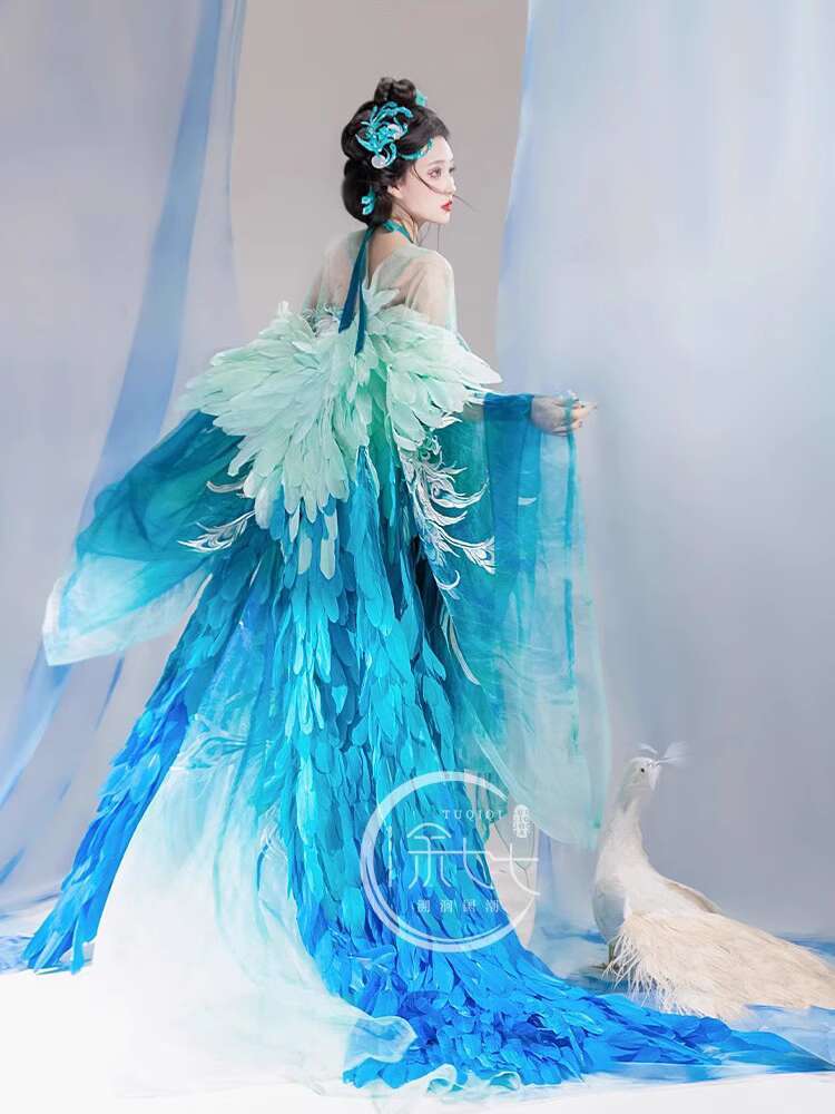New Peacock Hanfu Womens fashi - Embroidery Cotton Shirt 리뷰 및 가격