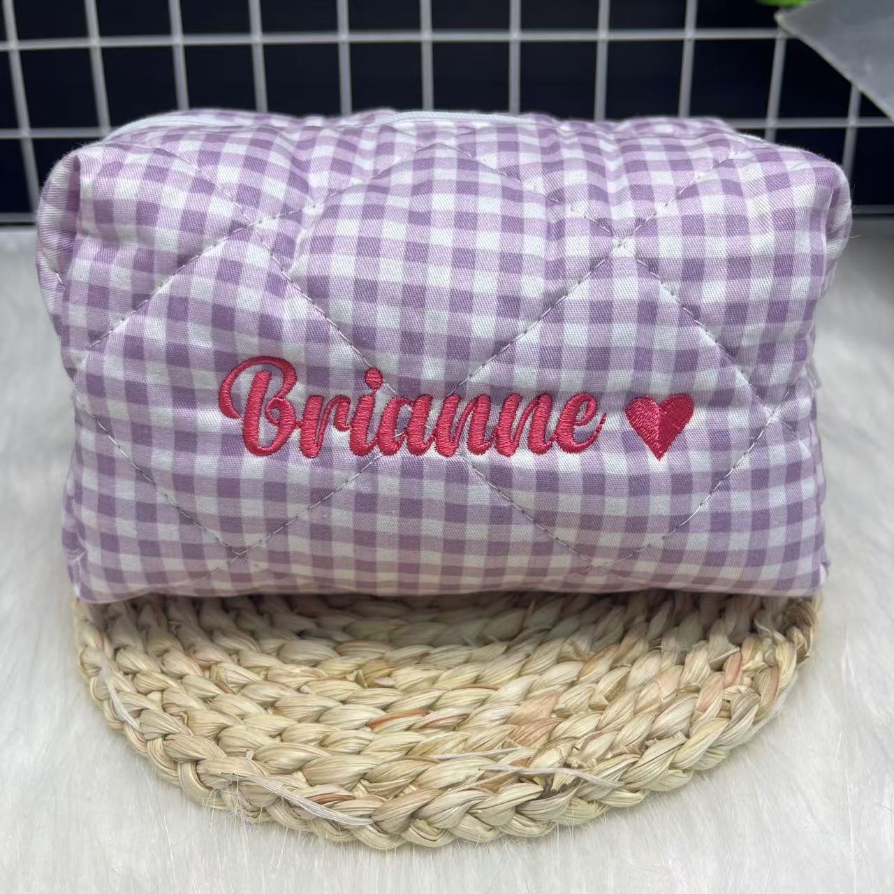 Large Capacity Striped Cosmeti - Embroidery Logo 리뷰 및 가격