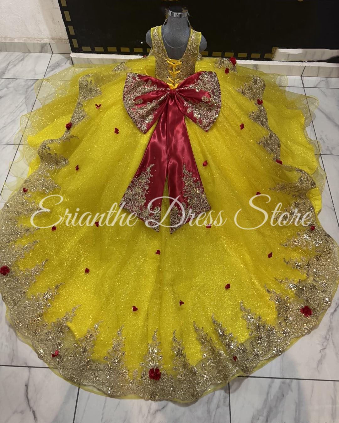Yellow Flower Girl Dress For W - Embroidery Yellow Flower 리뷰 및 가격