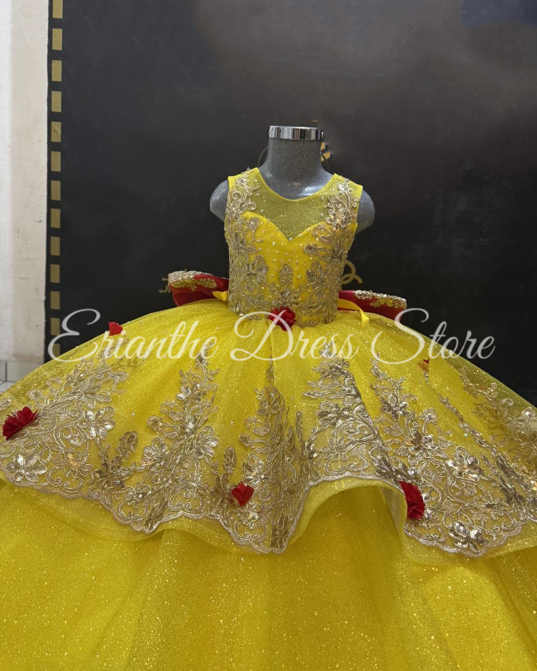 Yellow Flower Girl Dress For W - Embroidery Yellow Flower 리뷰 및 가격