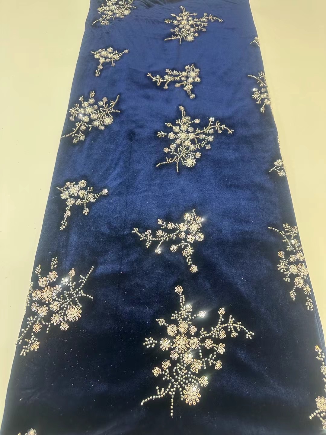 African Handmade Beads Velvet  - Embroidery Net Fabric 리뷰 및 가격